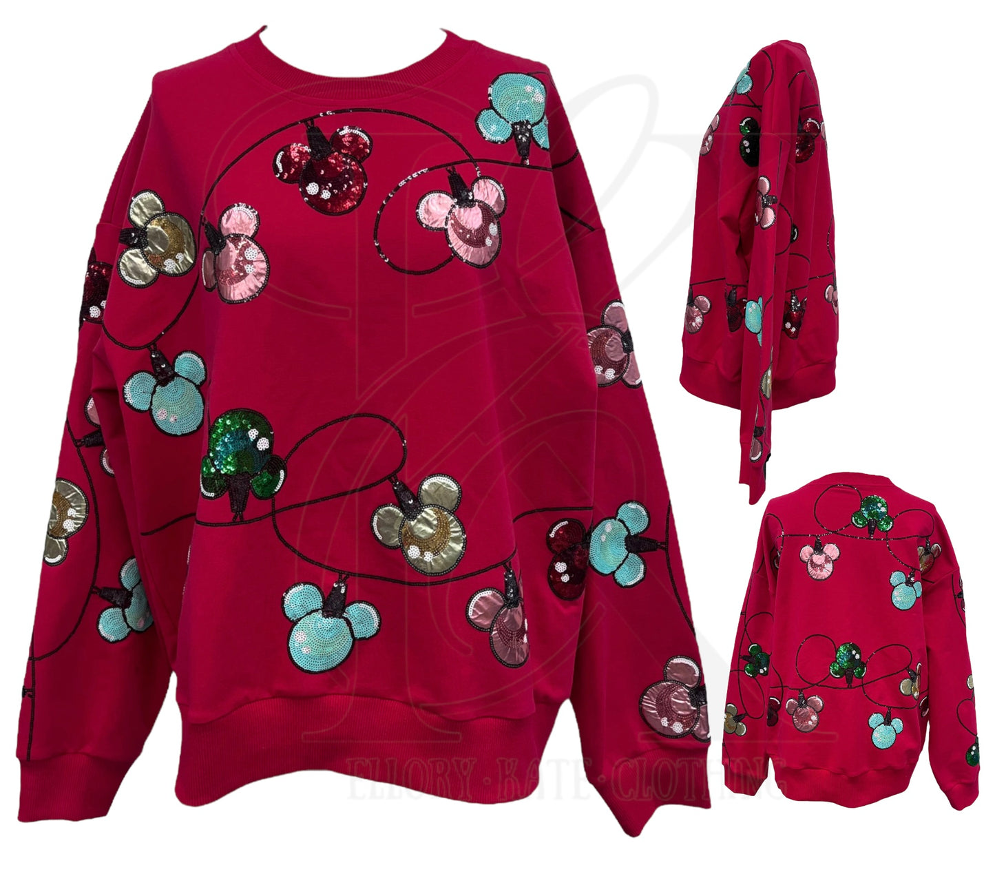 PRESALE - Christmas Lights Sequins - Sweatshirt - Adult