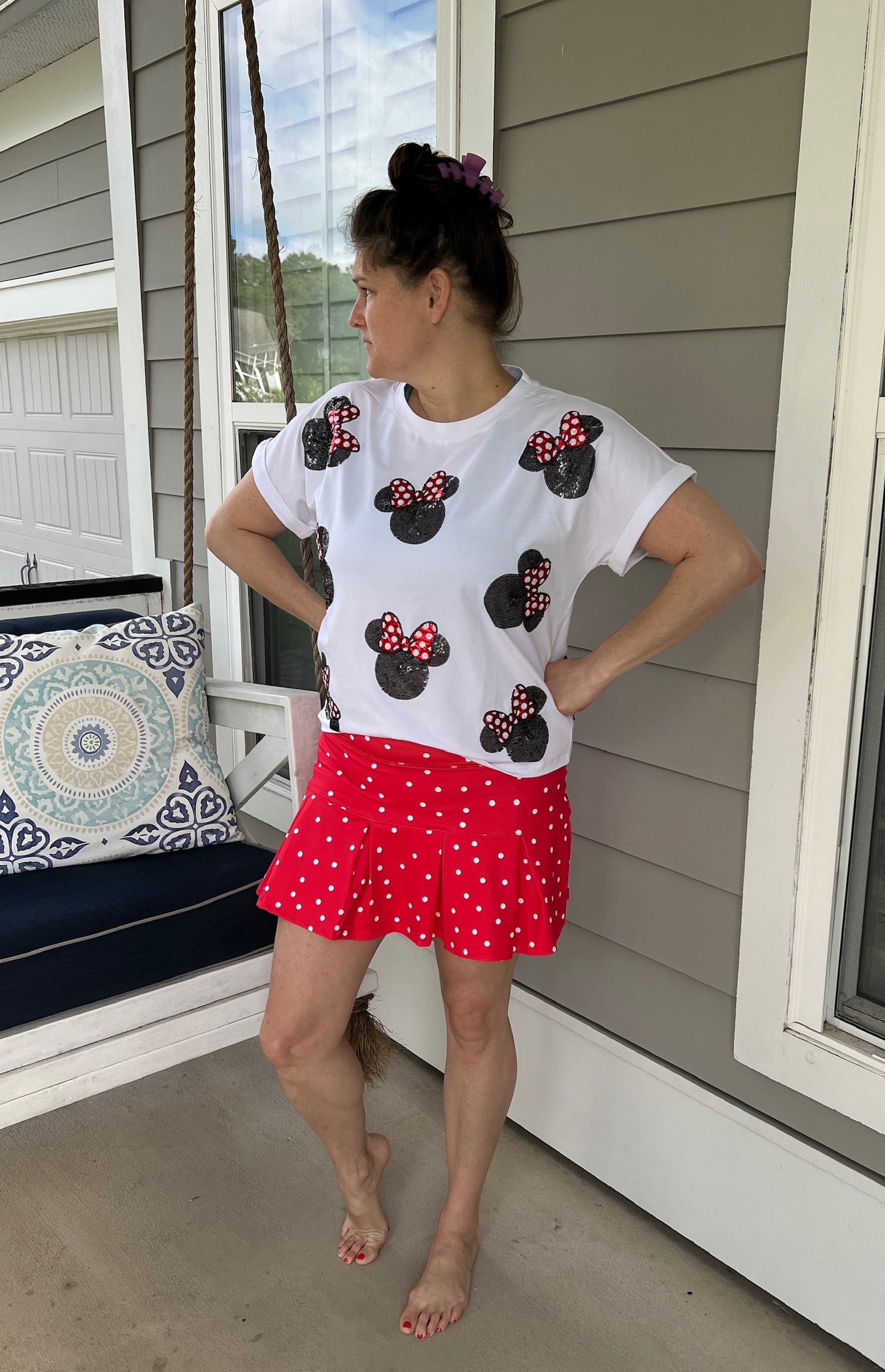 RTS - Bow Mouse & Sequins Tee - Womens