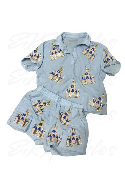 RTS - Sequin Castle SHIRT