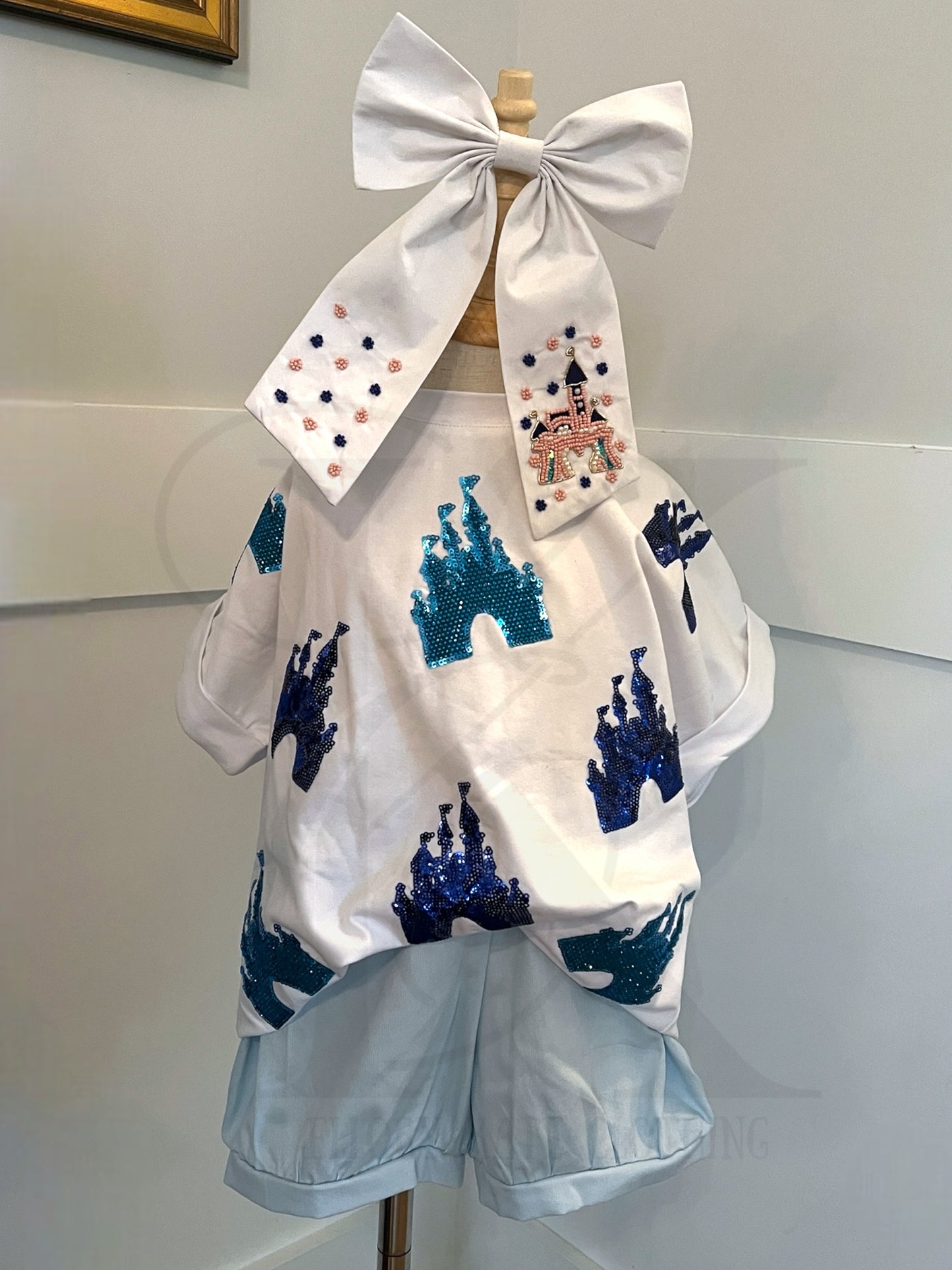 PRESALE - Castle Sequins & Rhinestones Tee - Womens