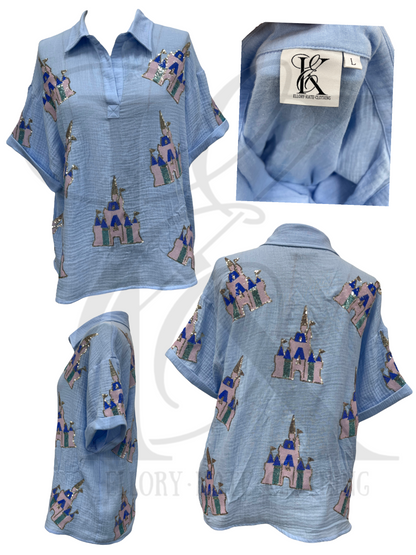 RTS - Sequin Castle SHIRT