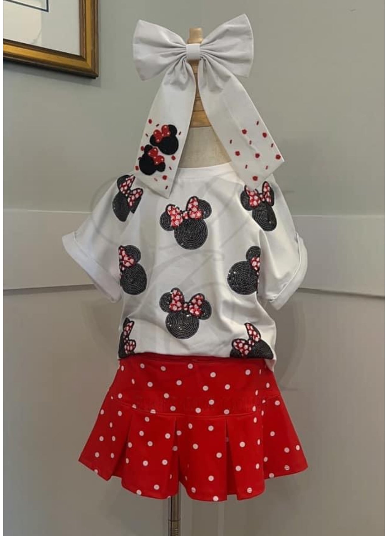 RTS - Bow Mouse & Sequins Tee - Kids