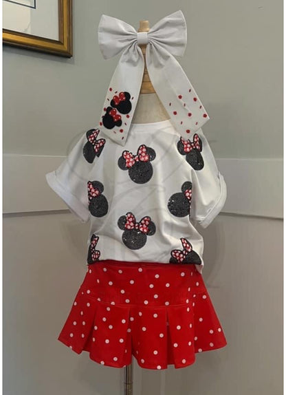 RTS - Bow Mouse & Sequins Tee - Kids