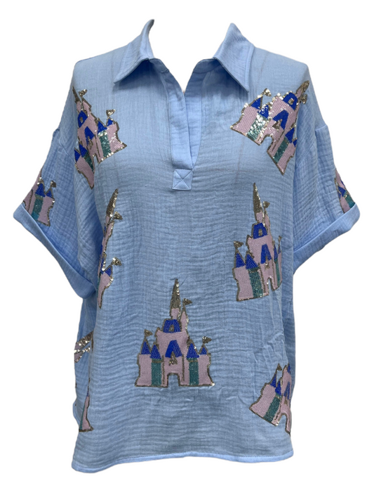 RTS - Sequin Castle SHIRT