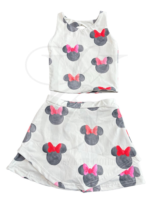RTS - Watercolor Bow - Athleisure Stella Set - KIDS